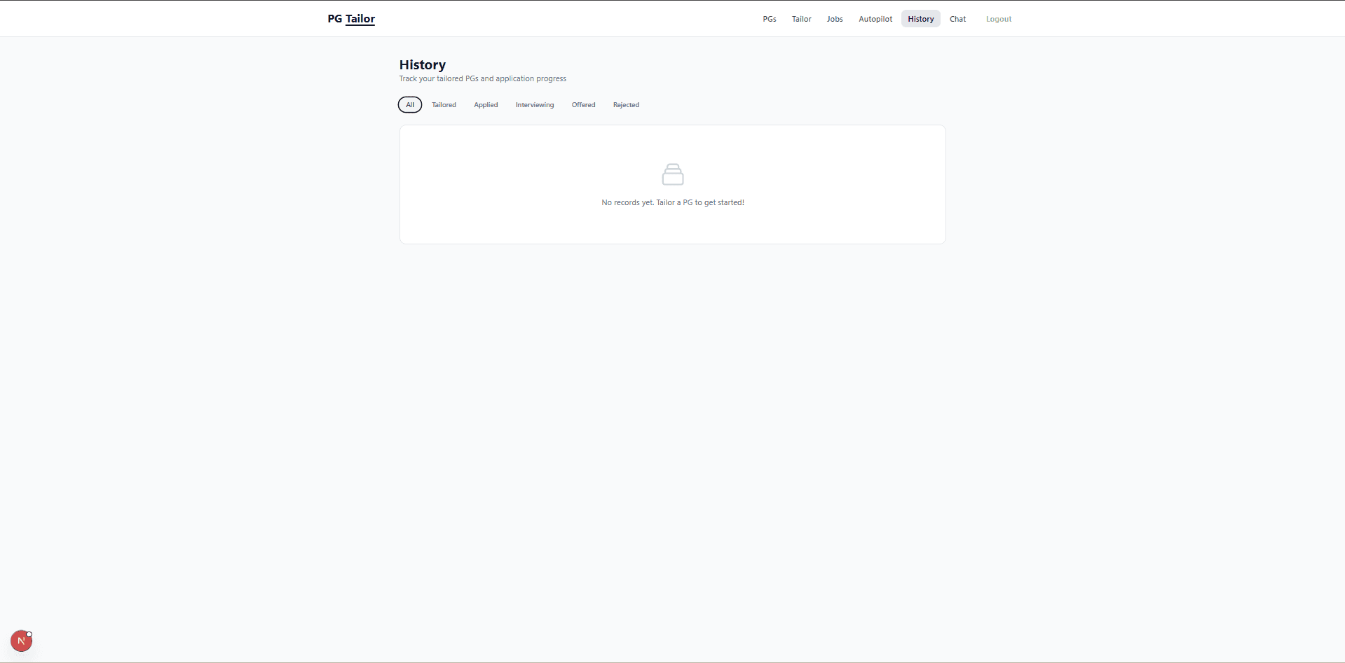 PG-Tailor two-column template with a skills sidebar
